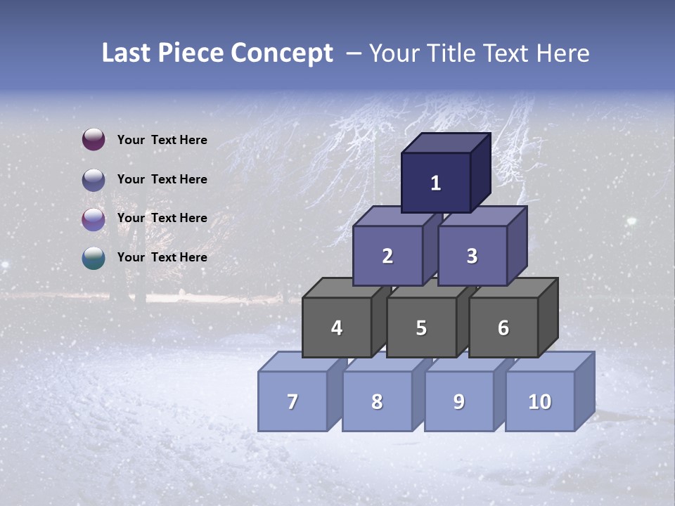 Landscape Snowing Nature PowerPoint Template