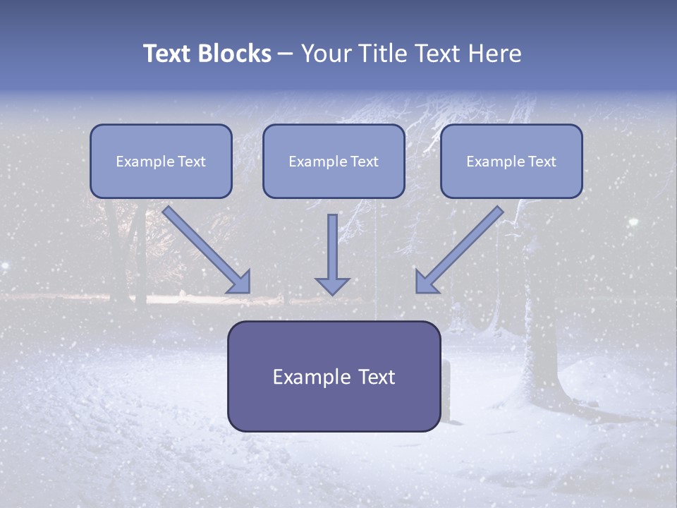 Landscape Snowing Nature PowerPoint Template