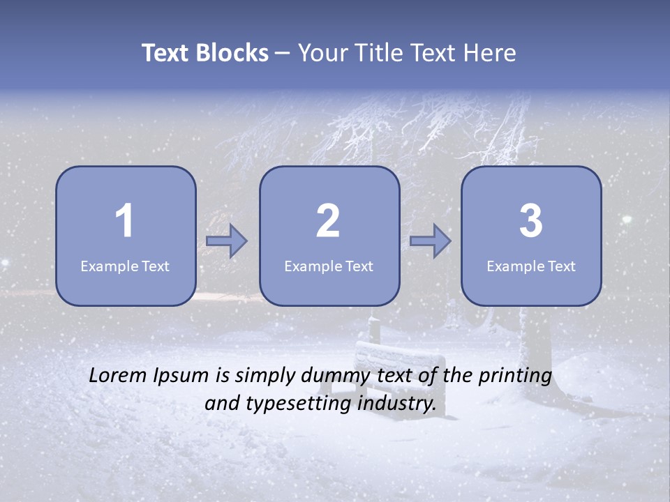 Landscape Snowing Nature PowerPoint Template