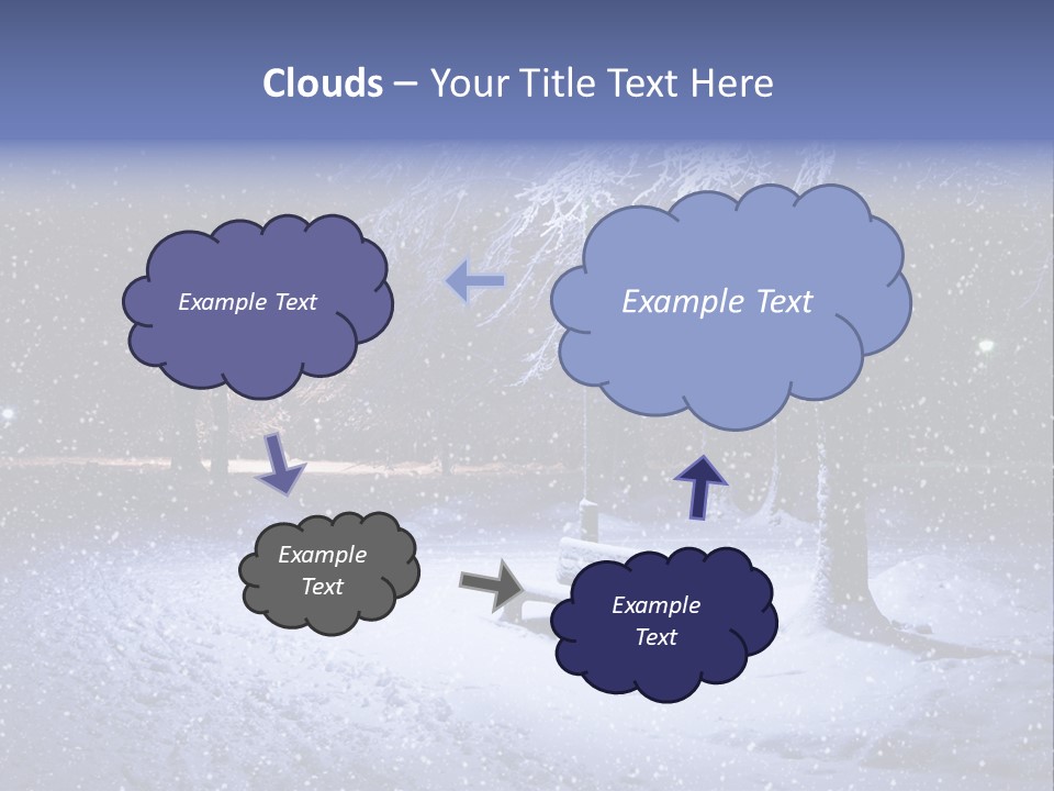 Landscape Snowing Nature PowerPoint Template