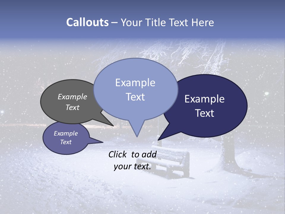 Landscape Snowing Nature PowerPoint Template