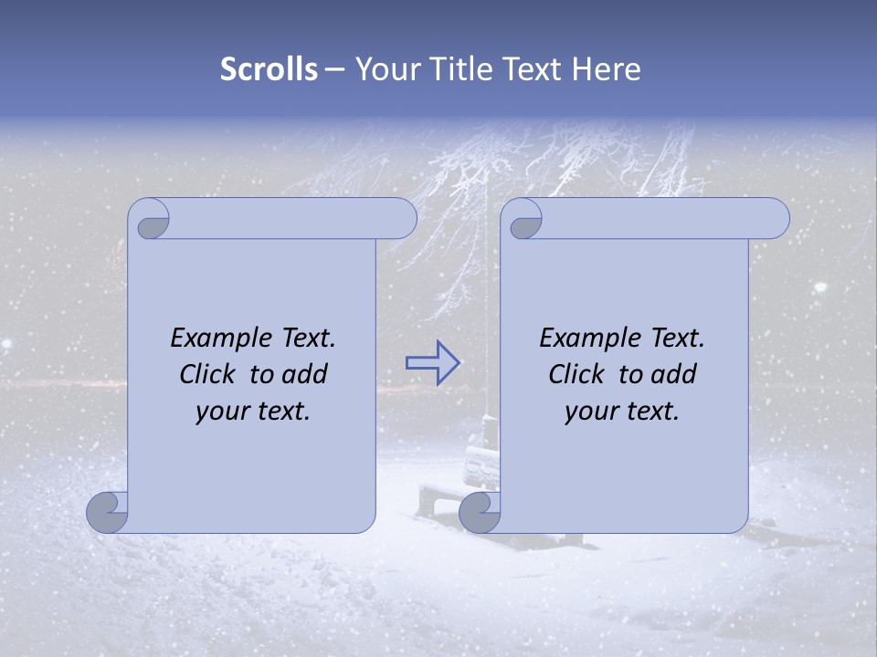 Landscape Snowing Nature PowerPoint Template