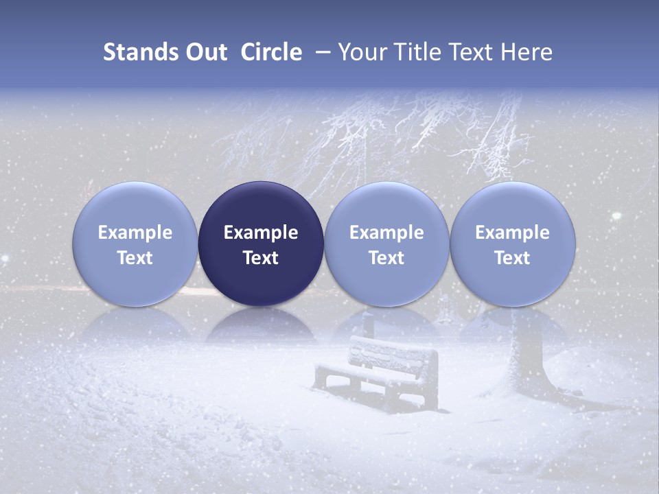 Landscape Snowing Nature PowerPoint Template
