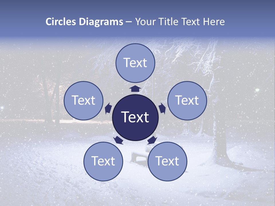 Landscape Snowing Nature PowerPoint Template