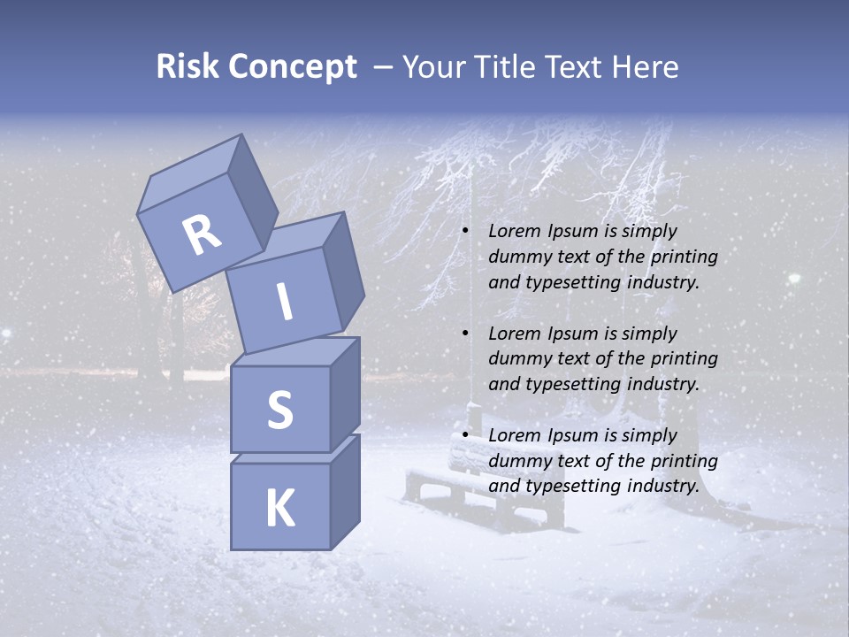 Landscape Snowing Nature PowerPoint Template