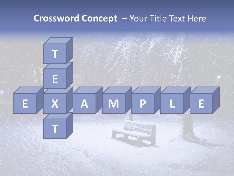 Landscape Snowing Nature PowerPoint Template