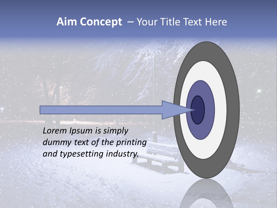 Landscape Snowing Nature PowerPoint Template