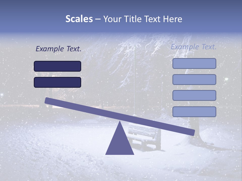 Landscape Snowing Nature PowerPoint Template