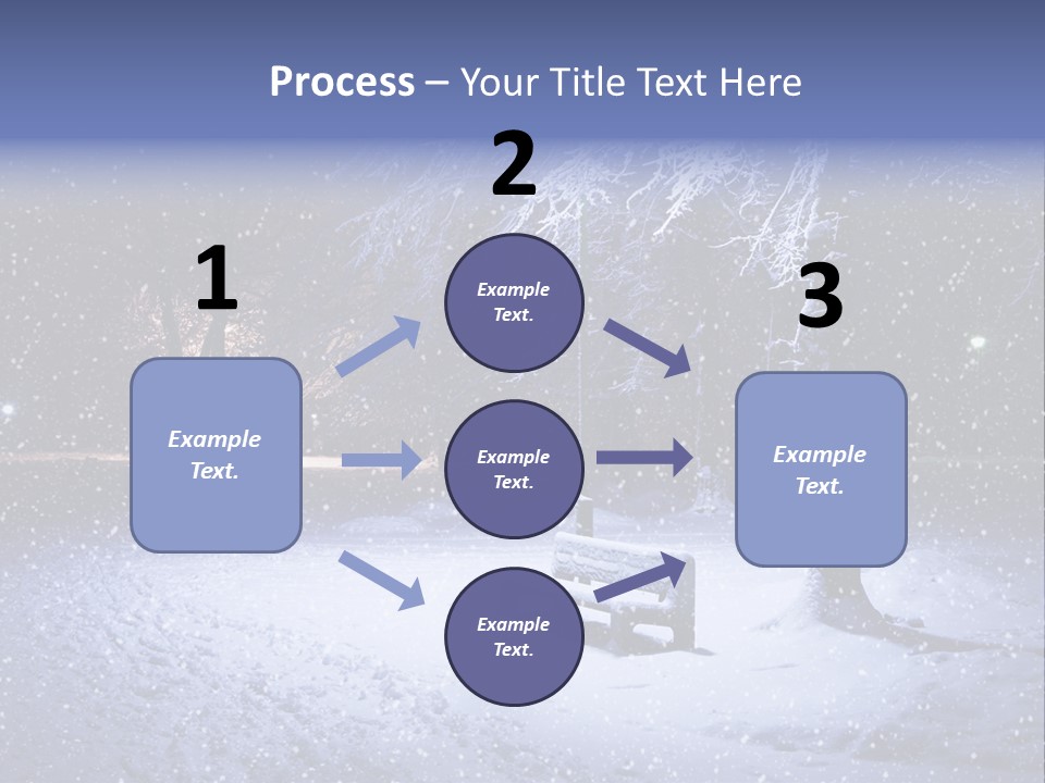 Landscape Snowing Nature PowerPoint Template