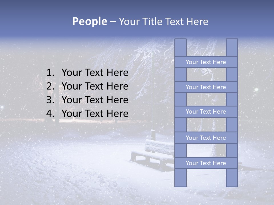 Landscape Snowing Nature PowerPoint Template