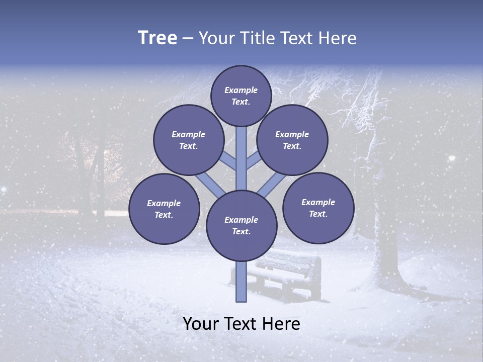 Landscape Snowing Nature PowerPoint Template