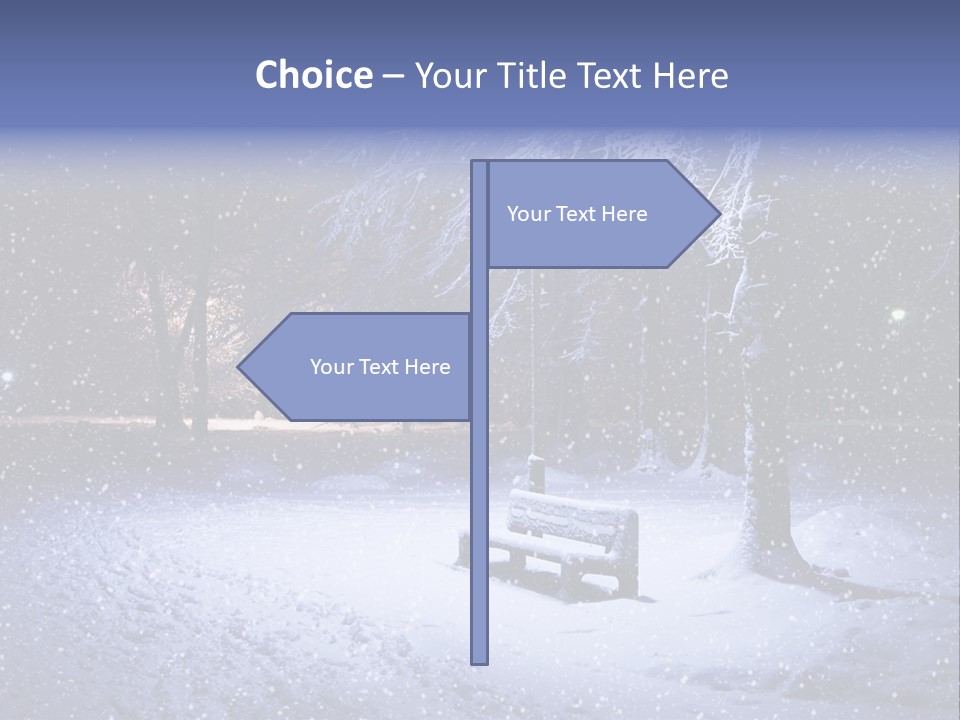 Landscape Snowing Nature PowerPoint Template
