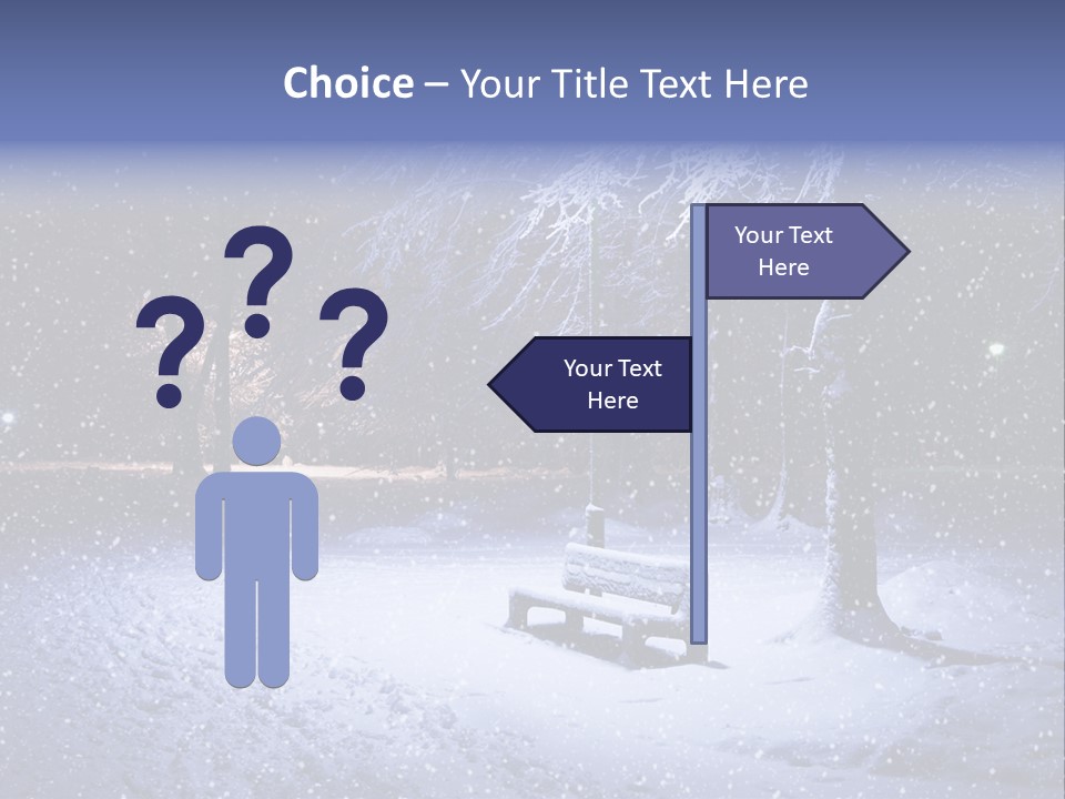 Landscape Snowing Nature PowerPoint Template