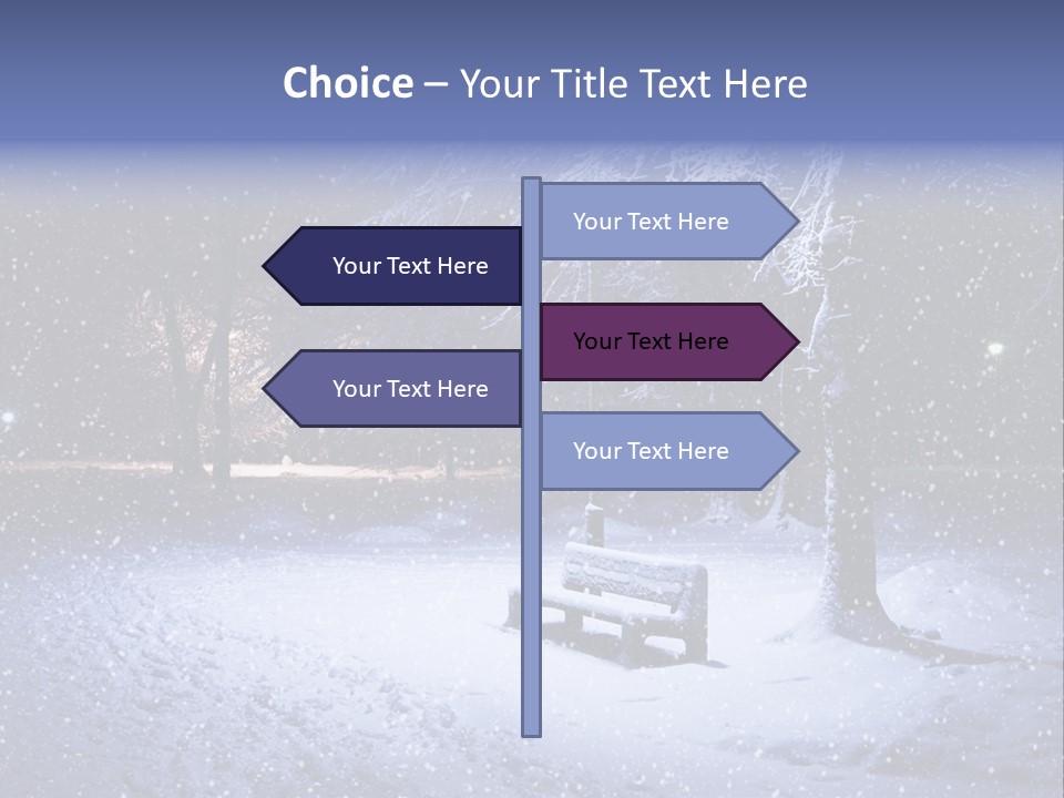 Landscape Snowing Nature PowerPoint Template