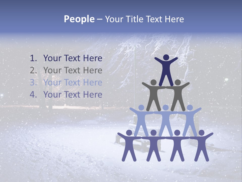 Landscape Snowing Nature PowerPoint Template