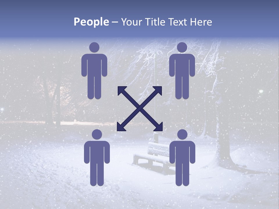 Landscape Snowing Nature PowerPoint Template