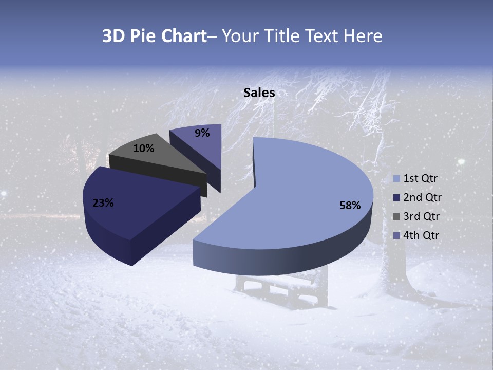 Landscape Snowing Nature PowerPoint Template