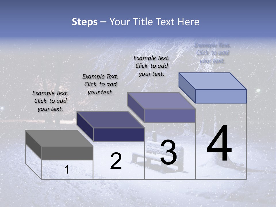 Landscape Snowing Nature PowerPoint Template