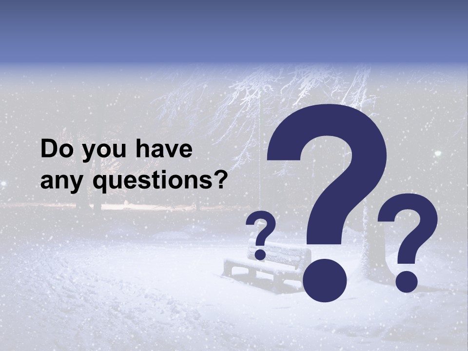 Landscape Snowing Nature PowerPoint Template