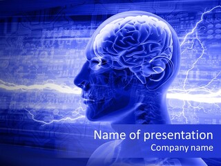 Cortex Head Mind PowerPoint Template