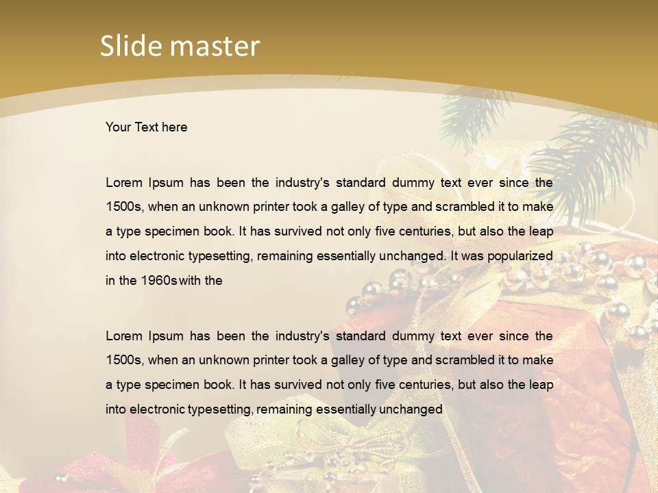 Holiday Gift Box PowerPoint Template