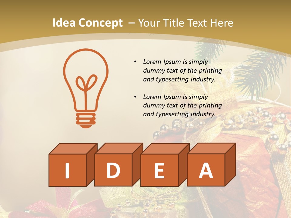 Holiday Gift Box PowerPoint Template