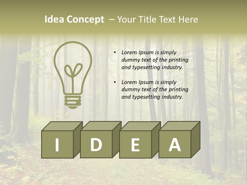 Vivid Branch Leaf PowerPoint Template