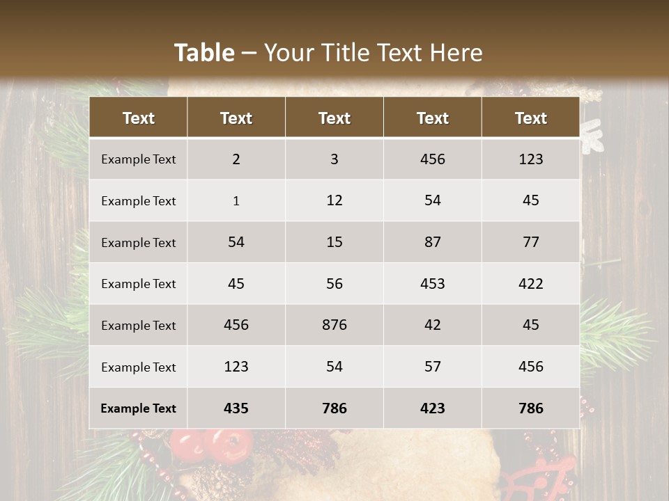 Tree Wooden Background PowerPoint Template