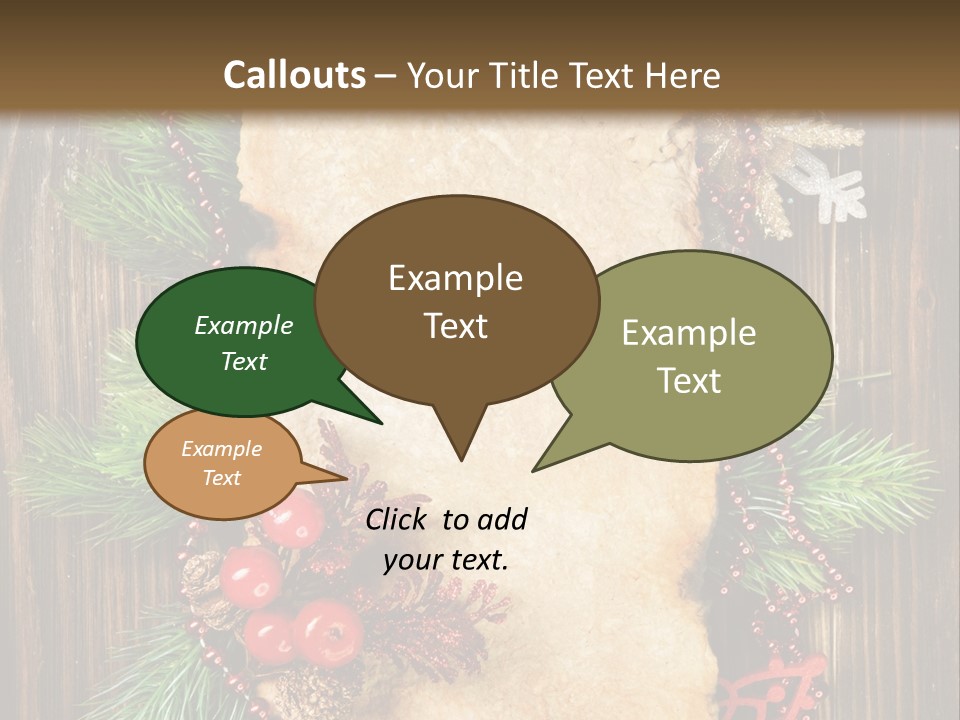 Tree Wooden Background PowerPoint Template