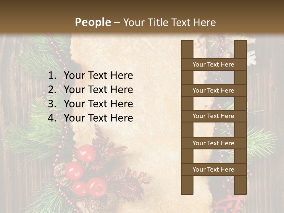 Tree Wooden Background PowerPoint Template