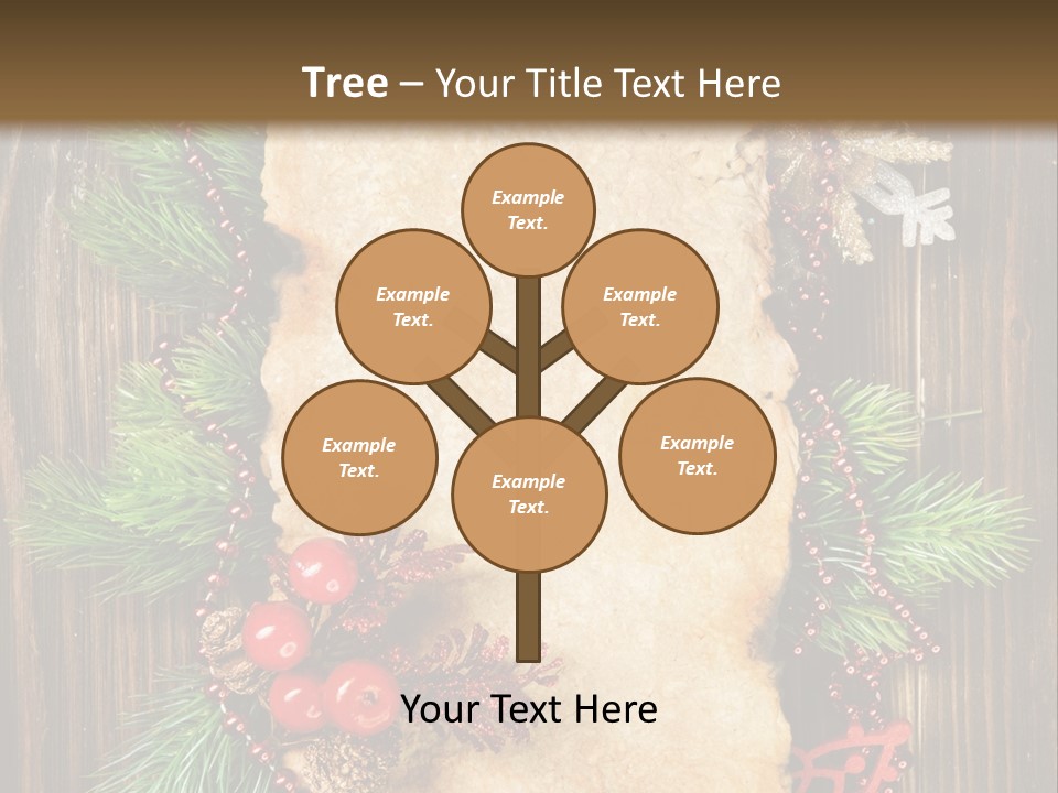 Tree Wooden Background PowerPoint Template