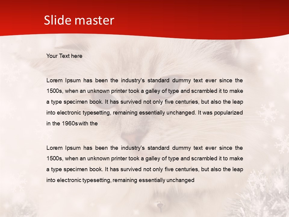 Balls Fluffy Feline PowerPoint Template