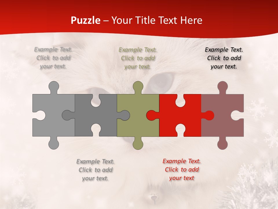 Balls Fluffy Feline PowerPoint Template