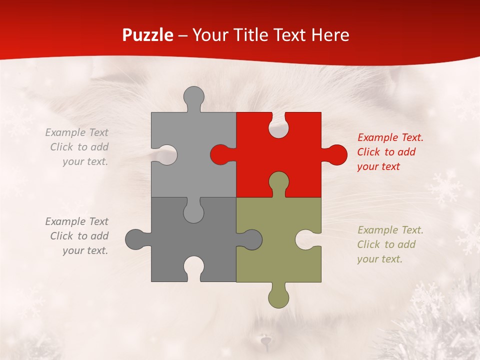 Balls Fluffy Feline PowerPoint Template