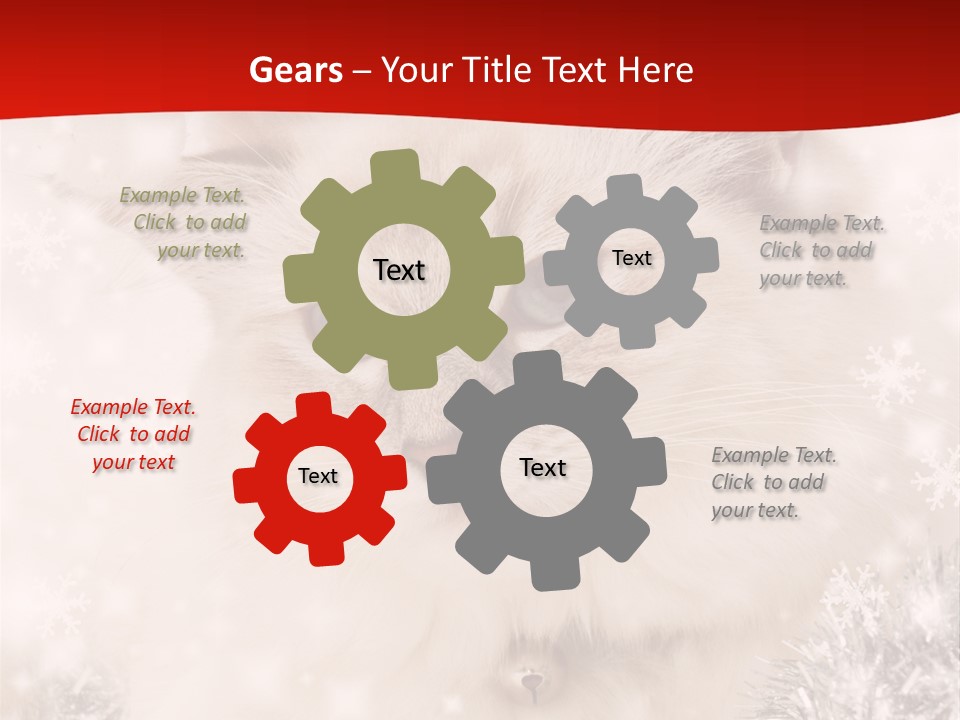 Balls Fluffy Feline PowerPoint Template