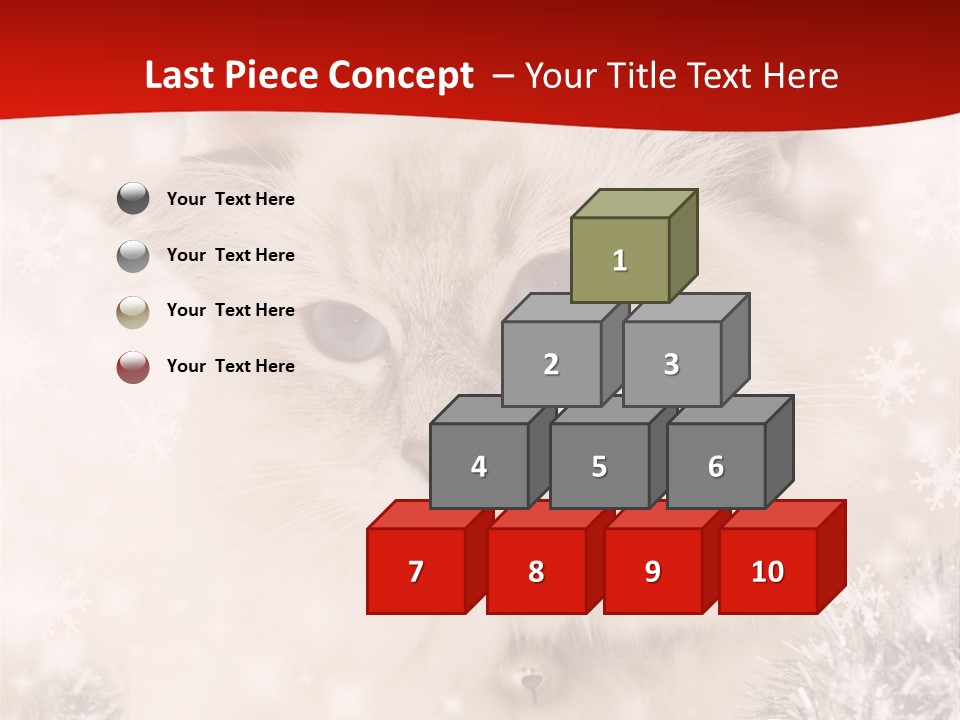 Balls Fluffy Feline PowerPoint Template