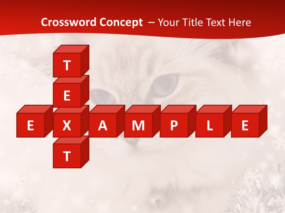 Balls Fluffy Feline PowerPoint Template