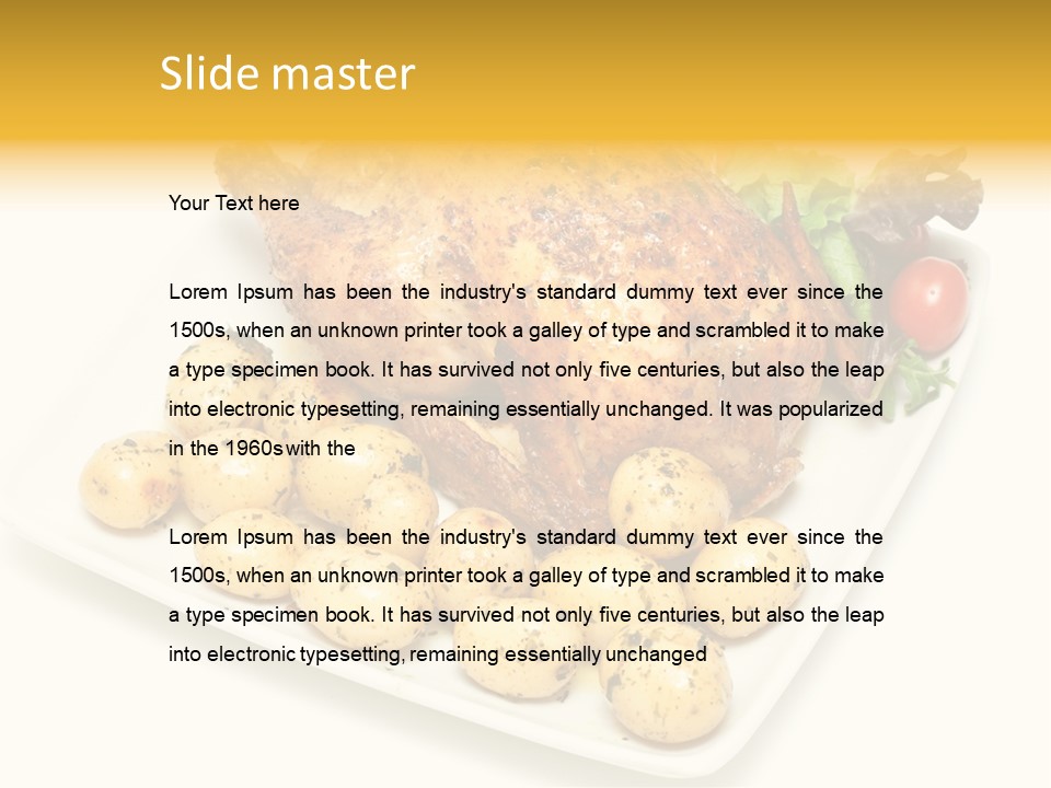 Meat Tomato Parsley PowerPoint Template