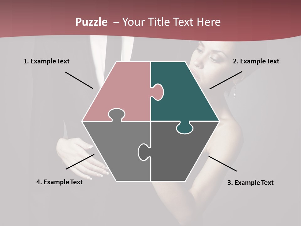 Two Couple Hugging PowerPoint Template