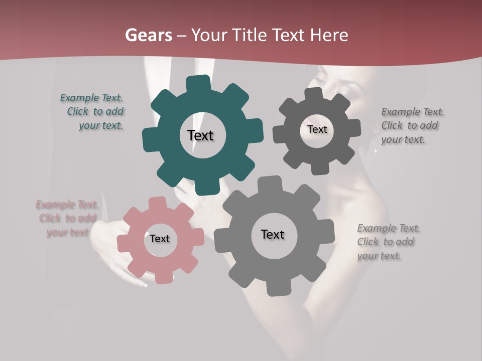 Two Couple Hugging PowerPoint Template