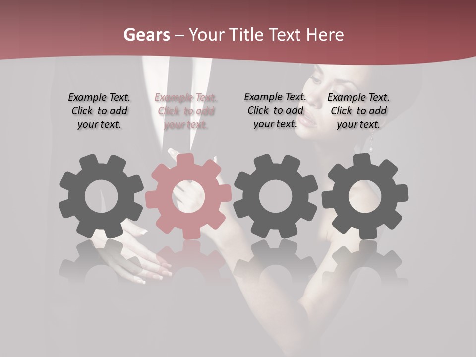 Two Couple Hugging PowerPoint Template