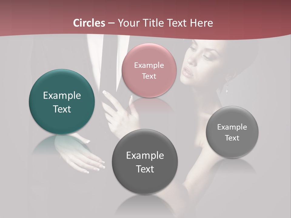 Two Couple Hugging PowerPoint Template