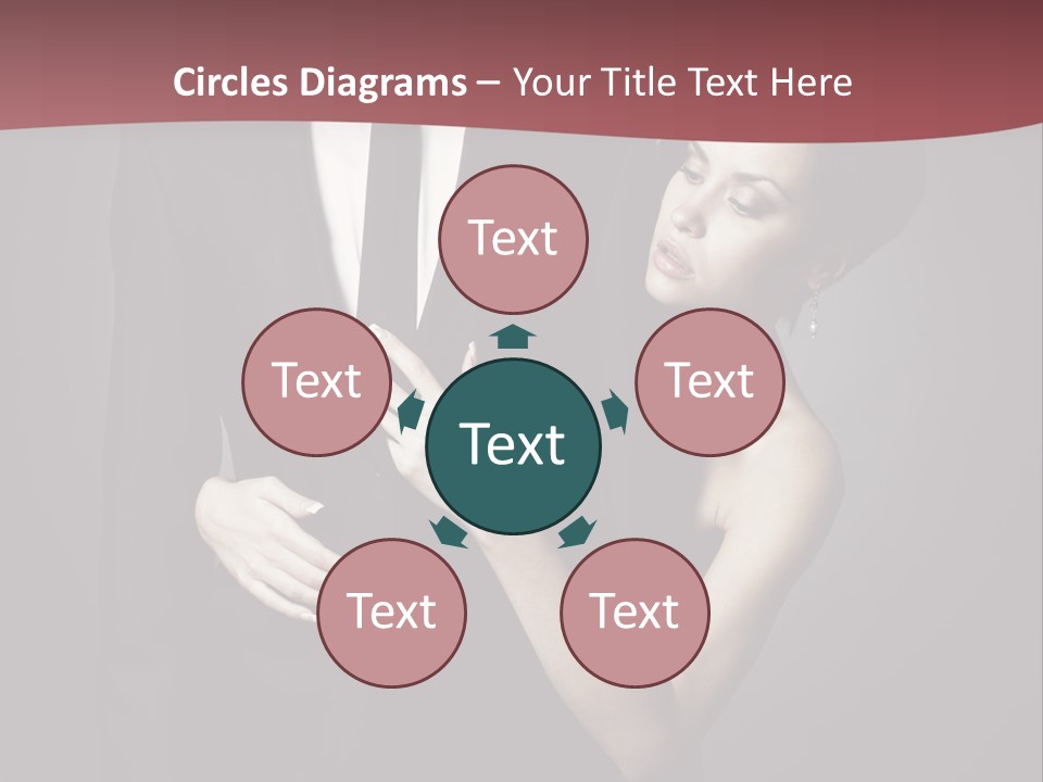 Two Couple Hugging PowerPoint Template