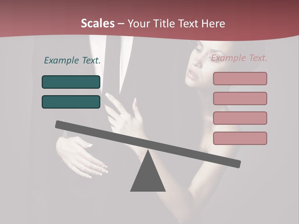 Two Couple Hugging PowerPoint Template