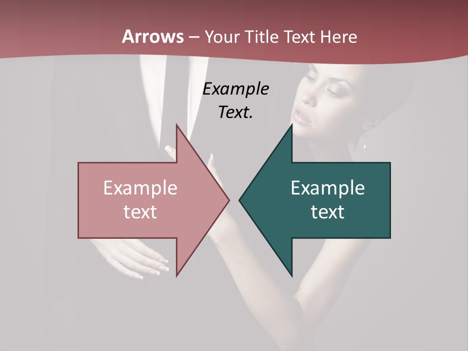 Two Couple Hugging PowerPoint Template