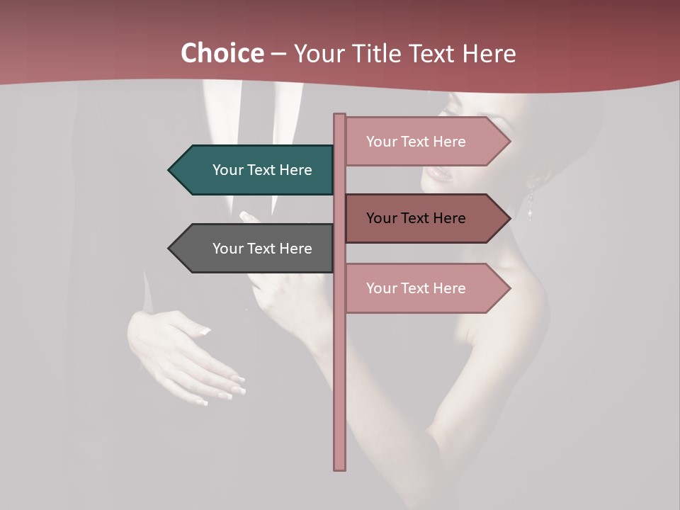 Two Couple Hugging PowerPoint Template