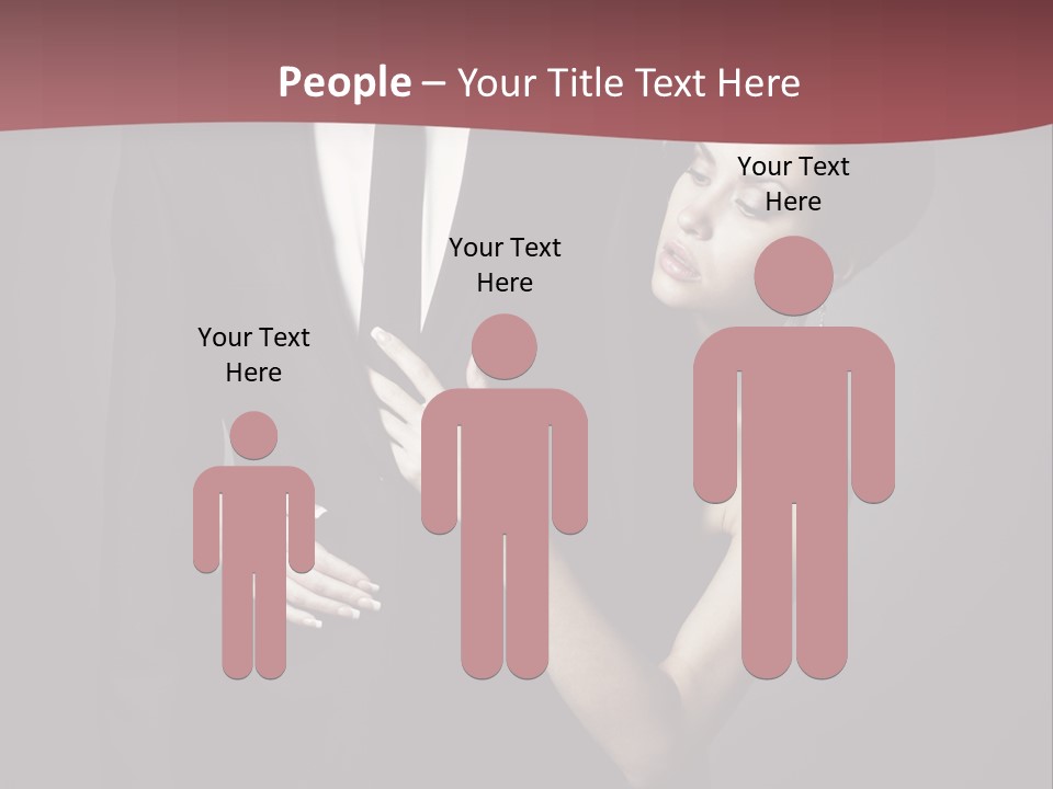 Two Couple Hugging PowerPoint Template