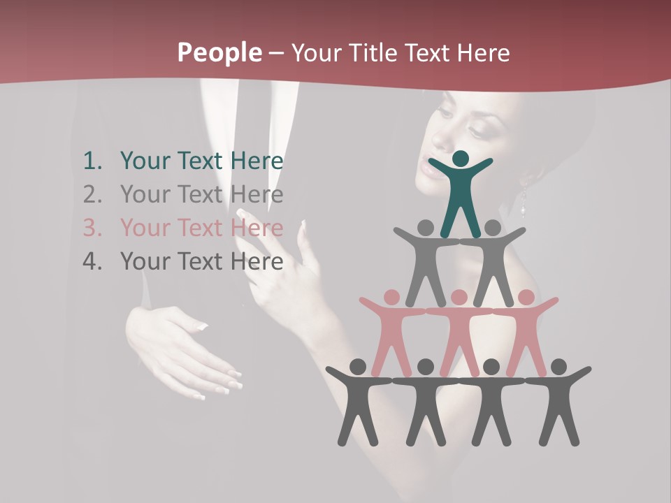 Two Couple Hugging PowerPoint Template