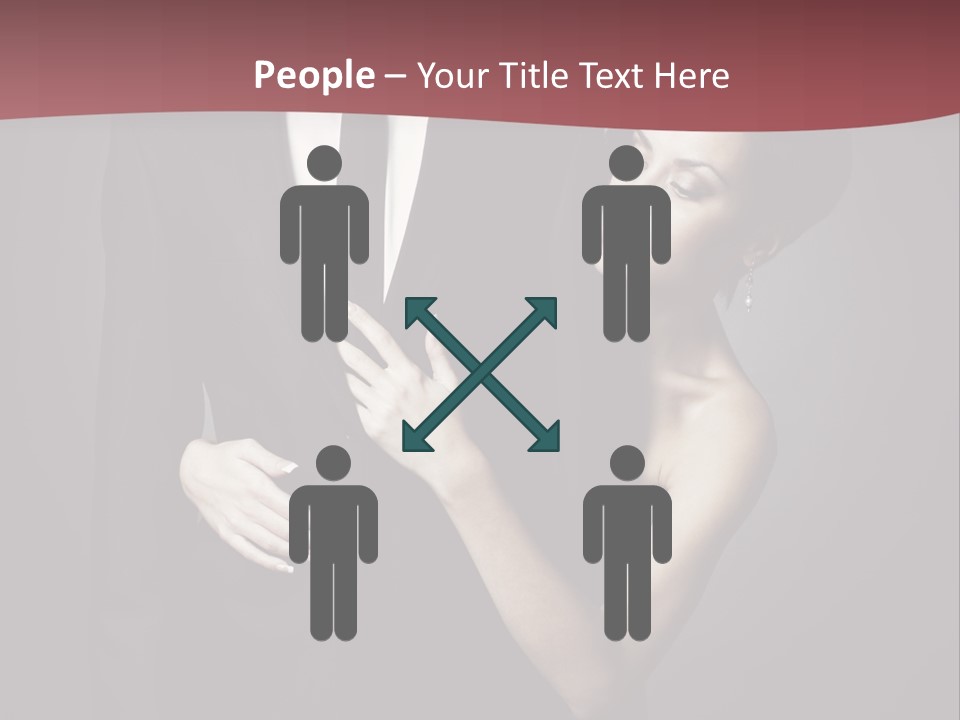 Two Couple Hugging PowerPoint Template