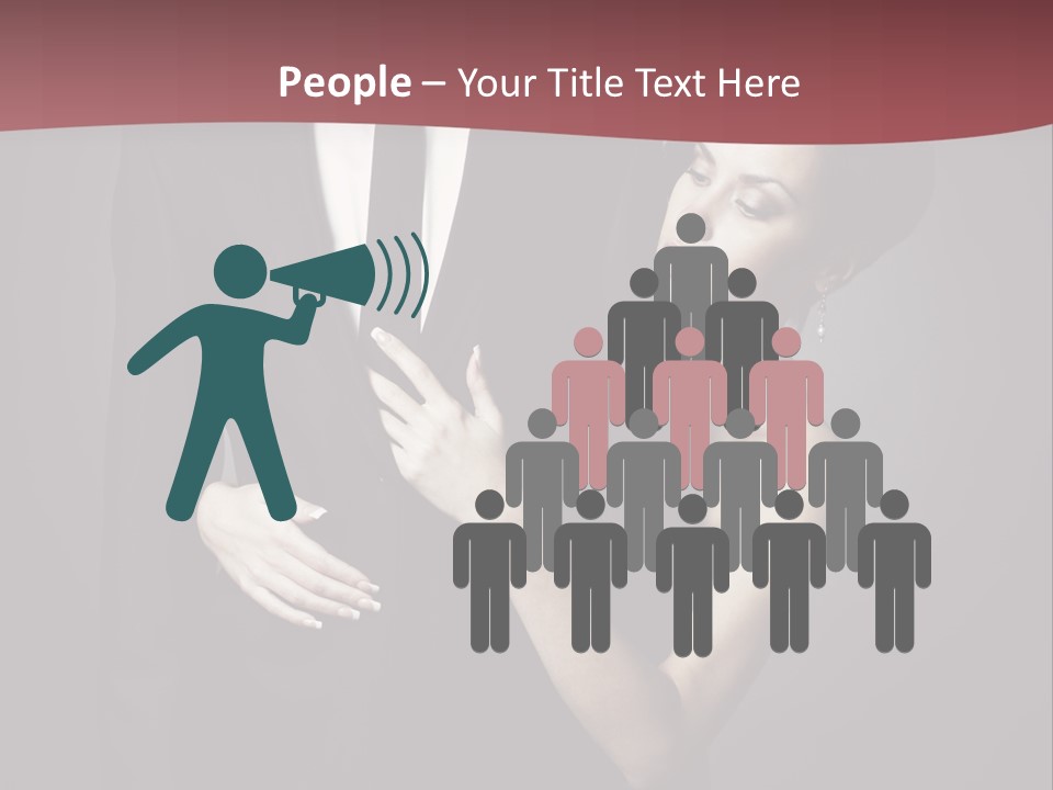 Two Couple Hugging PowerPoint Template